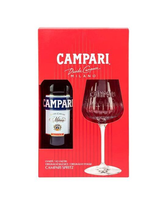 Campari 70cl + 1 Goblet Glass in Pack